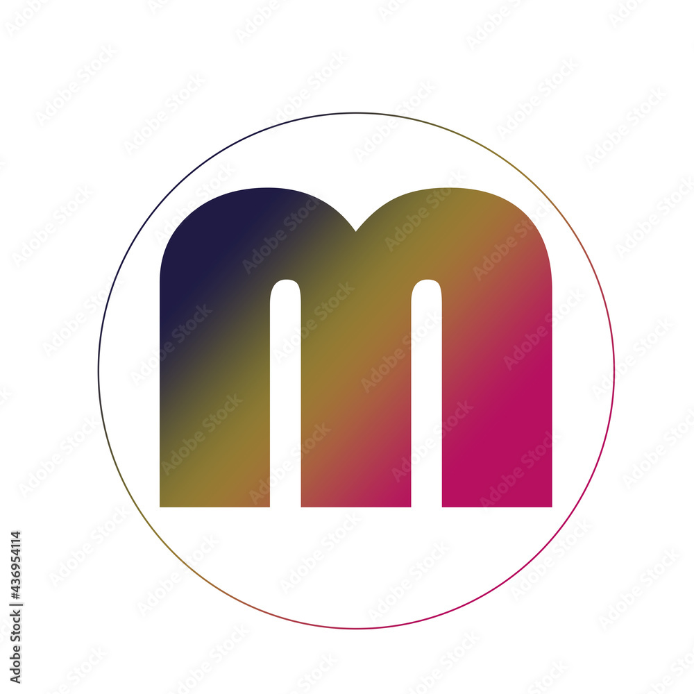 M letter logo design on white background M letter logo design on white background