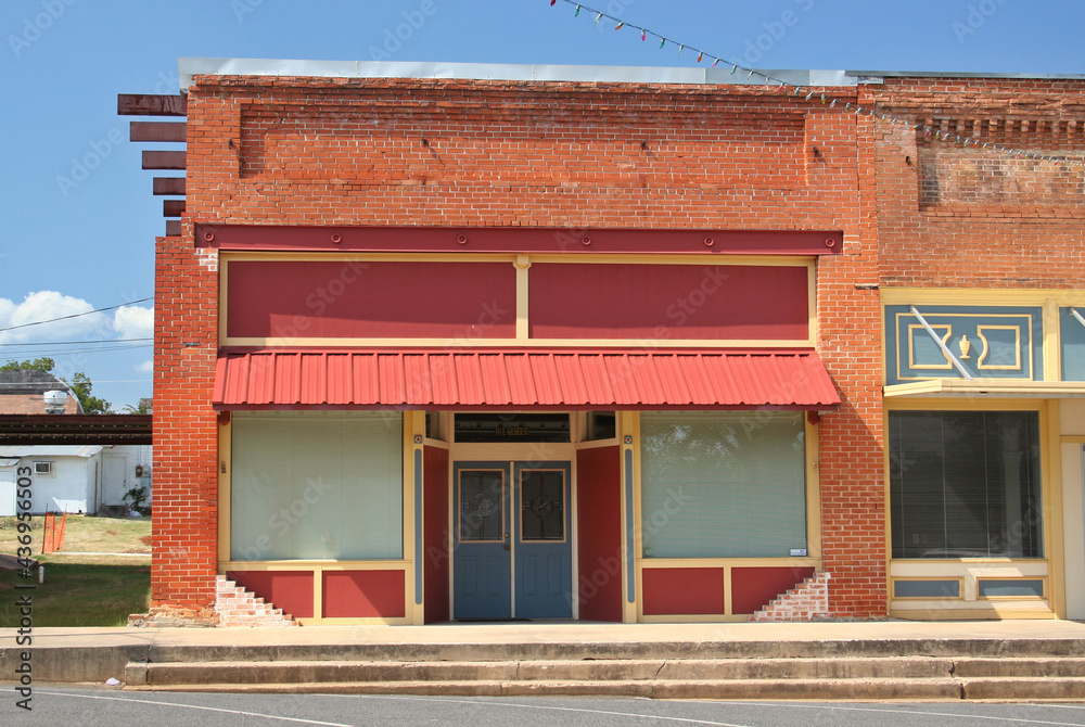 Historic Buildings in Rural Small Texas Town
