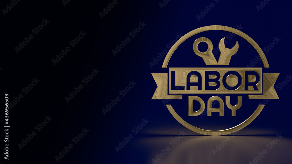 Labor Day design gold surface for holiday concept 3d rendering Labor Day design gold surface for holiday concept 3d rendering
