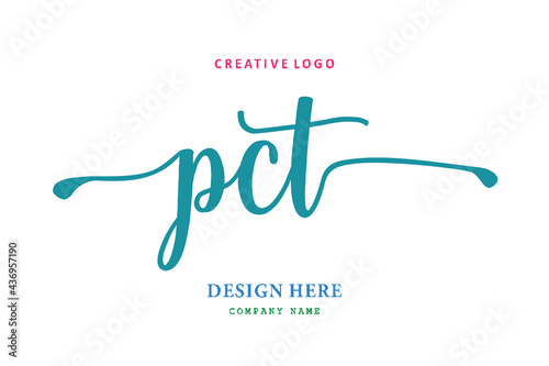 PCT lettering logo is simple  easy to understand and authoritative