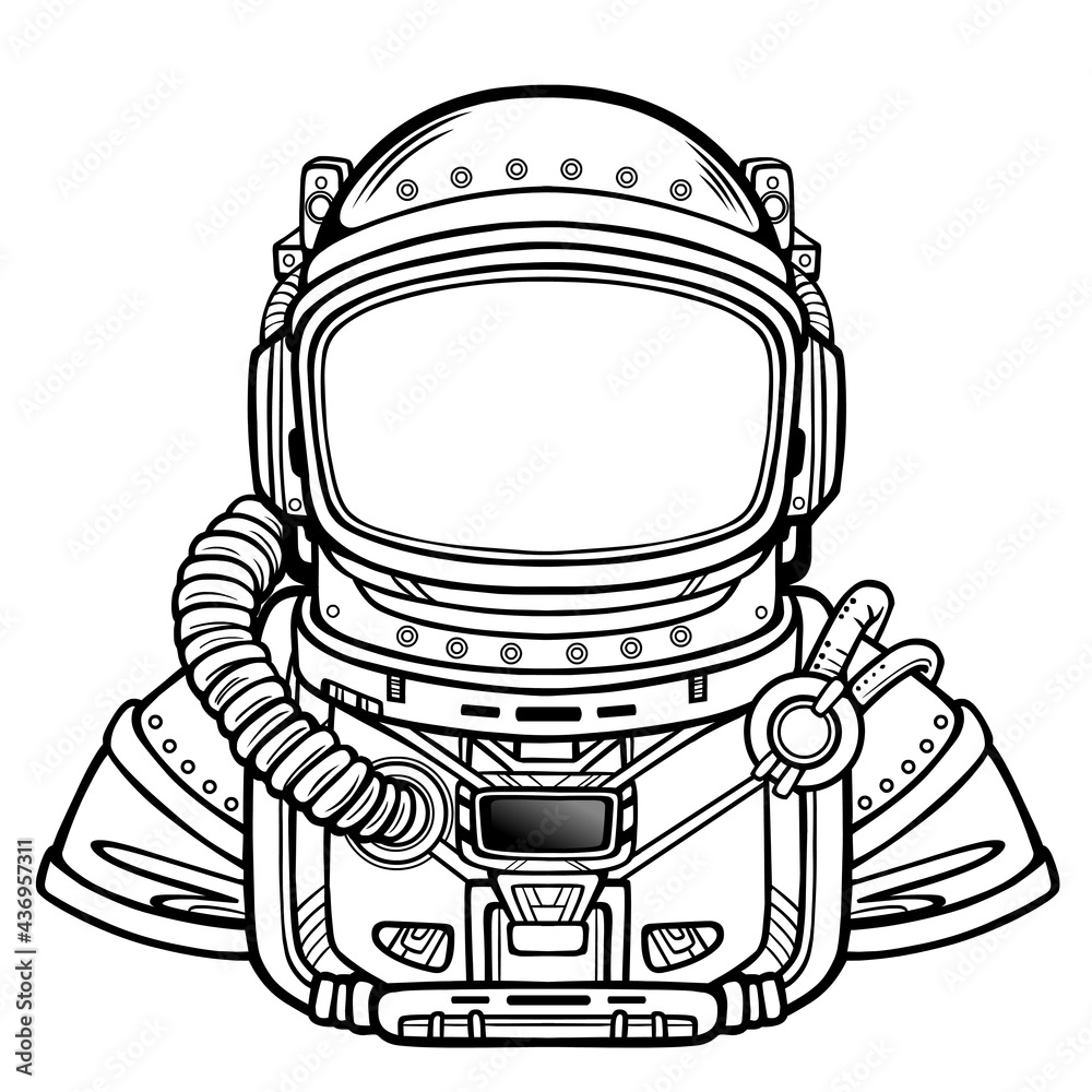 custom made wallpaper toronto digitalAnimation Astronaut in a space suit. Vector illustration isolated on a white background. Print, poster, t-shirt, card.