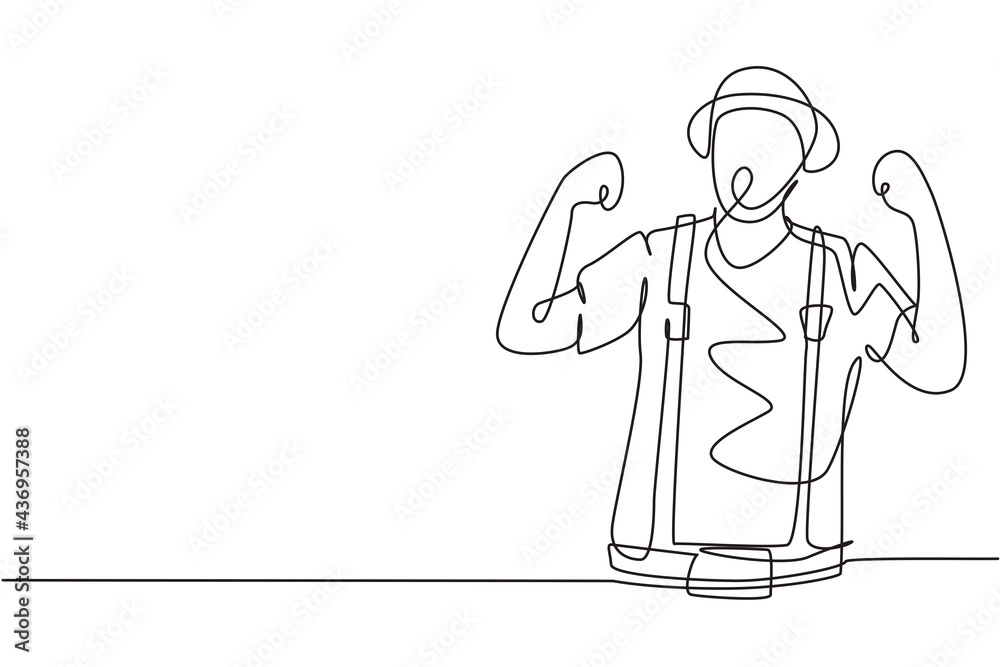 Single one line drawing mime artist with celebrate gesture and white face make-up puts on a silent motion comedy show at circus arena. Modern continuous line draw design graphic vector illustration Single one line drawing mime artist with celebrate gesture and white face make-up puts on a silent motion comedy show at circus arena. Modern continuous line draw design graphic vector illustration