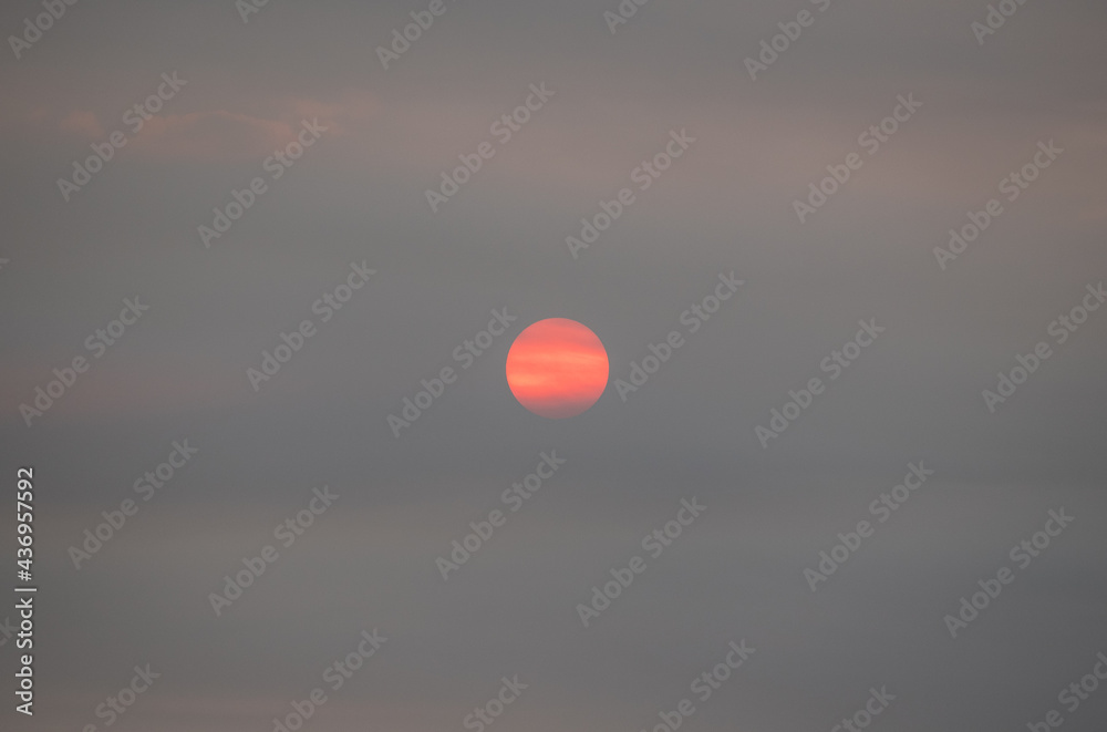 A photo of the sun just after sunrise in Ft. Pierce, Florida. A photo of the sun just after sunrise in Ft. Pierce, Florida.