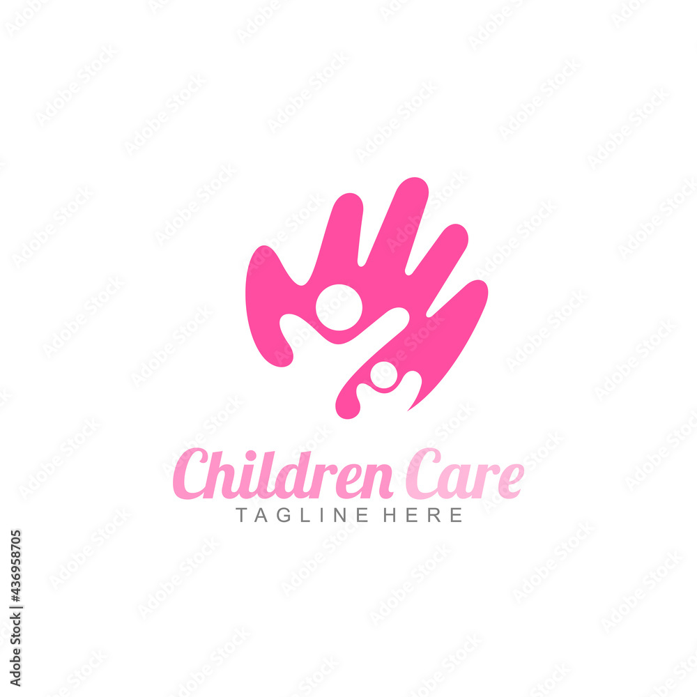 Family care logo template, simple design vector Family care logo template, simple design vector
