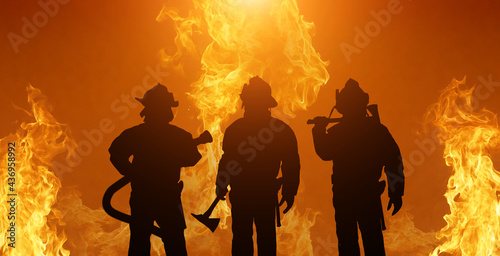 Obraz na płótnie May 4 is international day of the Firefighter.