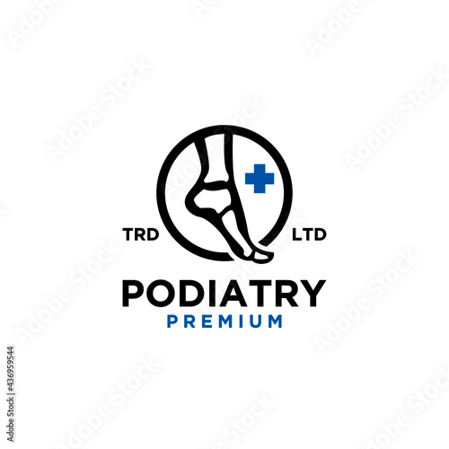 podiatry vintage logo icon illustration Premium Vector
