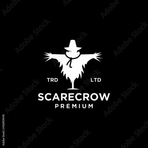 scarecrow vintage logo icon illustration Premium Vector