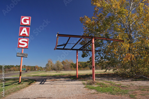 Old Abandoned Gas Station rural Eastern Texas