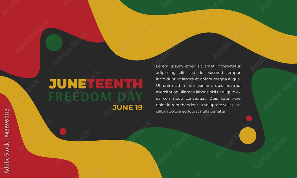 Juneteenth Abstract Background Backdrop Wallpaper Vector Stock Vector