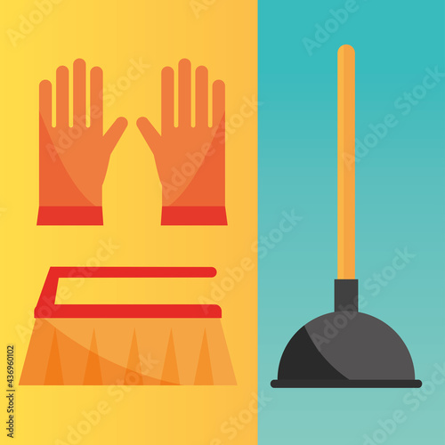 cleaning set icon