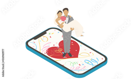 スマートフォンと結婚