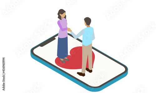スマートフォンと男女