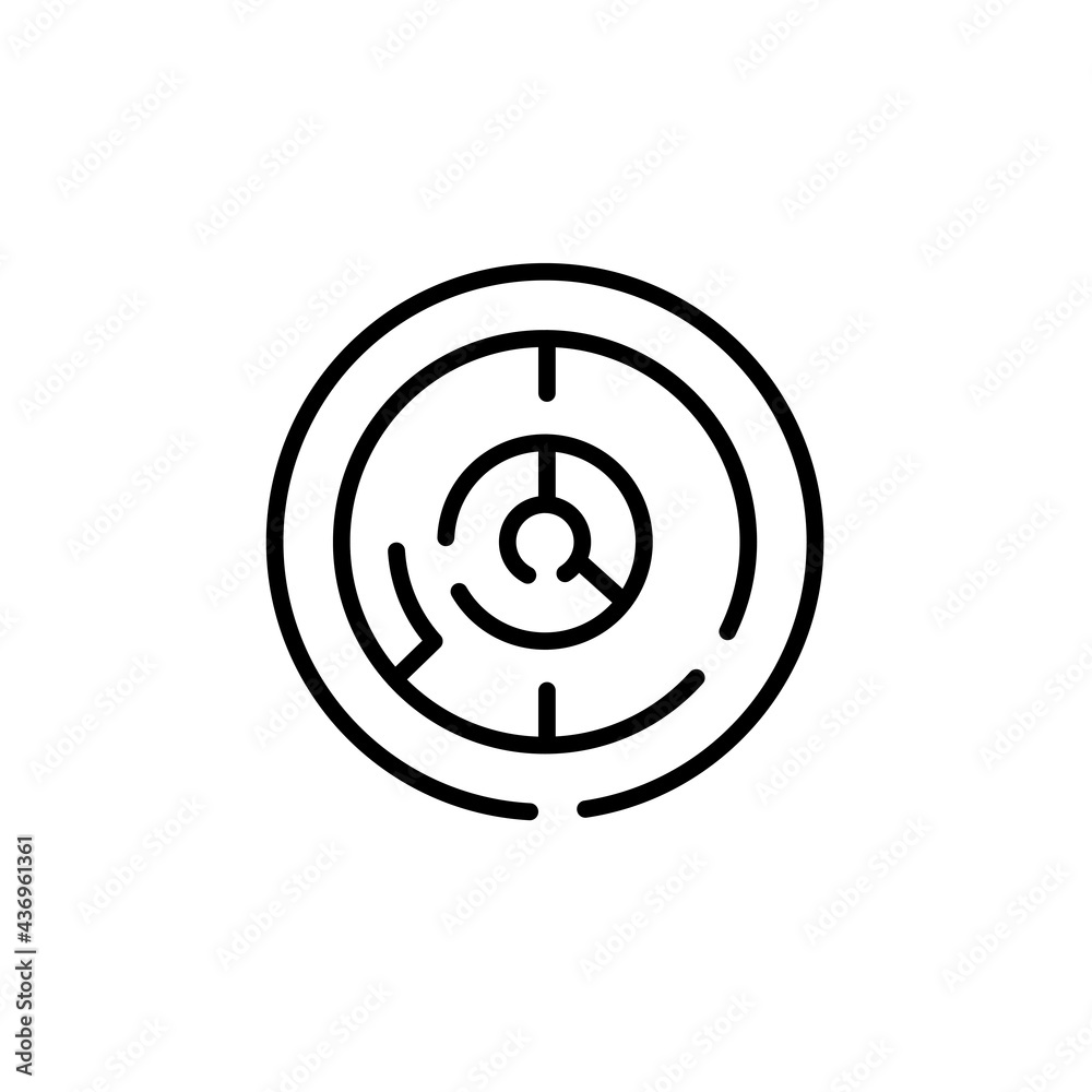 Maze Flat Icon Isolated On White Background Maze Flat Icon Isolated On White Background