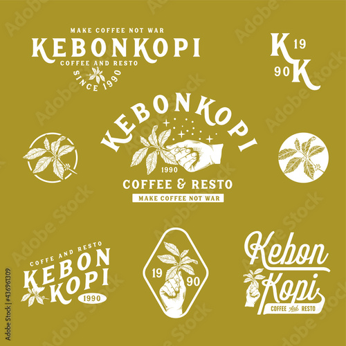 Coffee Badge design set illustration
