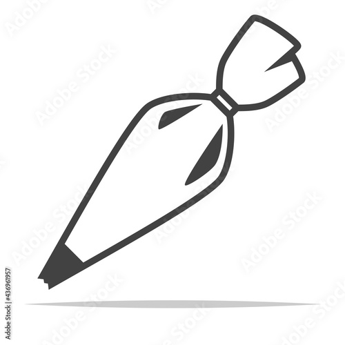 Pastry bag transparent icon vector isolated