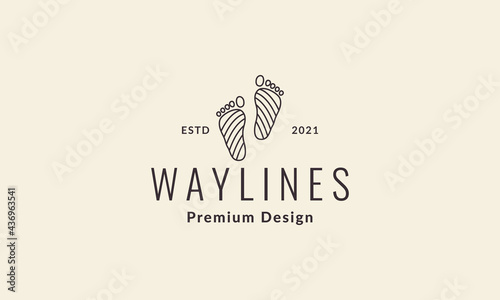 soles of the feet lines logo symbol vector icon illustration graphic design