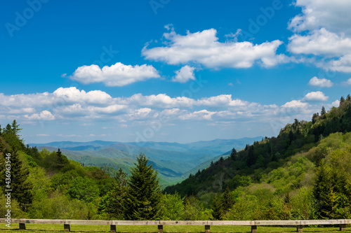 View of the Great Smoky Mountains from New Found Gap Road