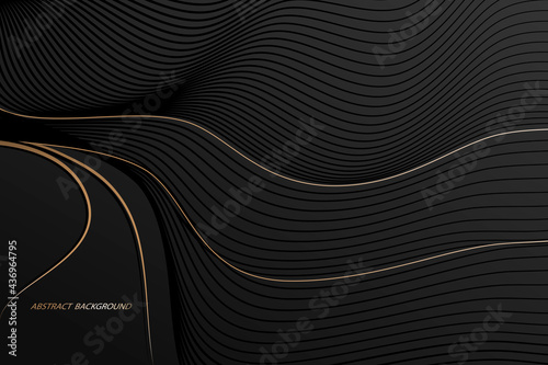 Modern abstract background, curved and straight lines. linear pattern