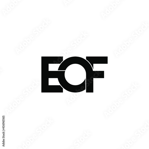 eof letter original monogram logo design