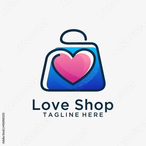 Love shop logo design