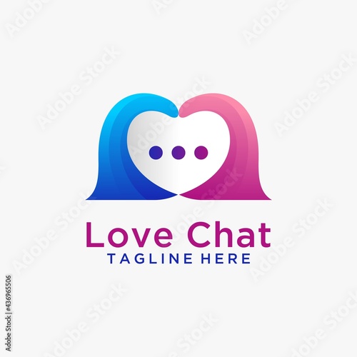Love chat logo design