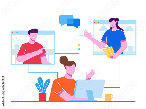 Class Discussion Vector Illustration