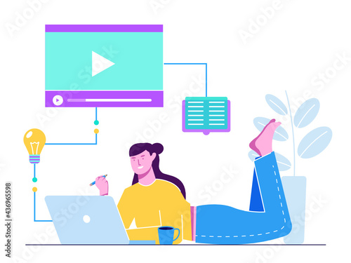 Flexible Online Learning Space Vector Illustration