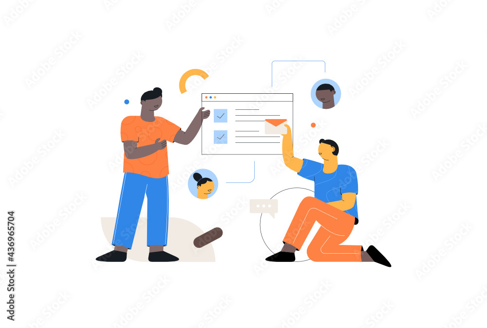 People Management Vector Illustration People Management Vector Illustration