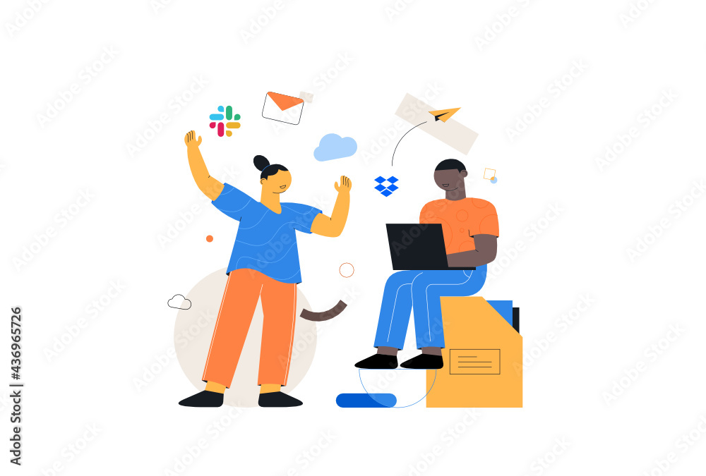 Obraz premium Service Management Vector Illustration