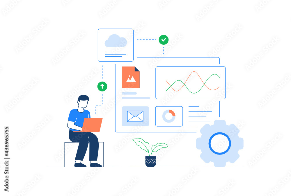 Service Automation Vector Illustration