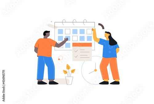 Real-Time Schedule Vector Illustration