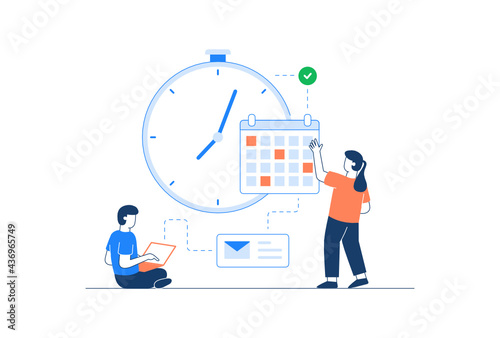 Real-Time Schedule Vector Illustration photo