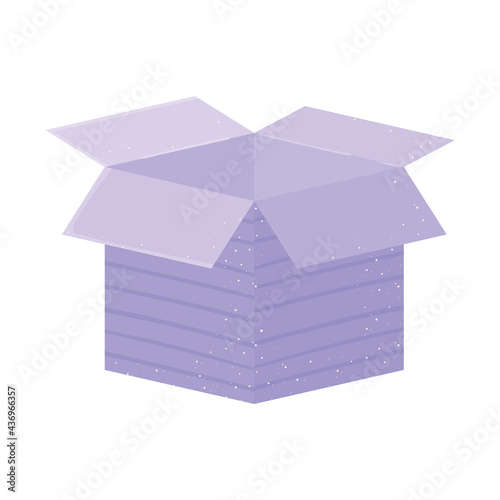 open cardboard box