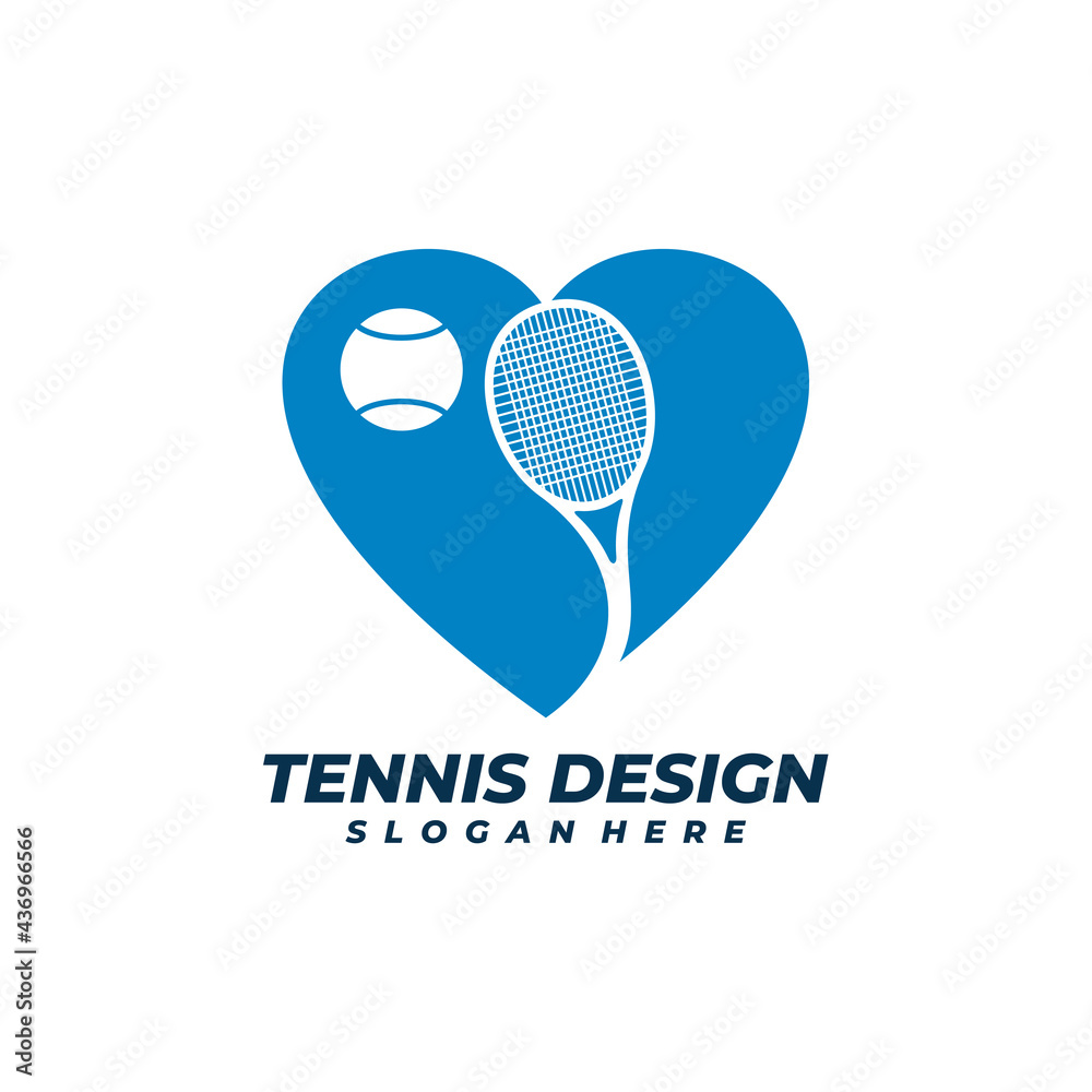 Love Tennis logo vector template, Creative Tennis logo design concepts
