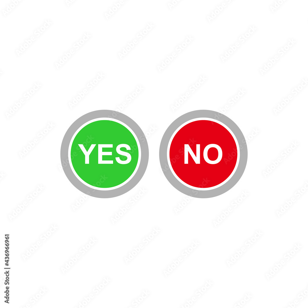 yes and no button icon vector sign symbol yes and no button icon vector sign symbol