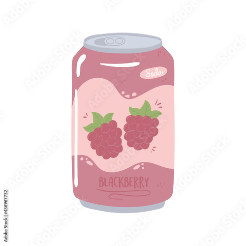 blackberry soda can