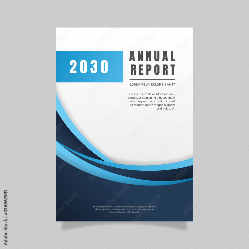 Professional blue annual report business flyer template. - Vector. Professional blue annual report business flyer template. - Vector.