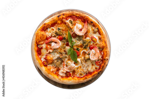 spicy shrimp (Tom Yum) pizza - Fusion food