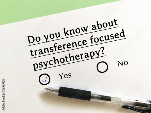 Obraz na plátně Questionnaire about psychotherapy