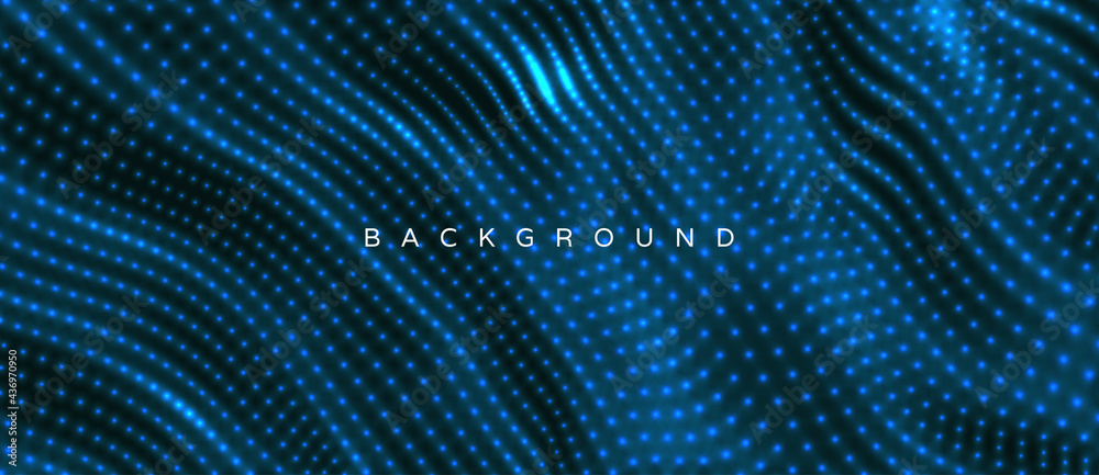 Abstract science or technology background. Graphic design. Network illustration with particle. 3D grid surface. Abstract science or technology background. Graphic design. Network illustration with particle. 3D grid surface.