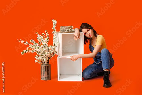 Beautiful young woman with ...