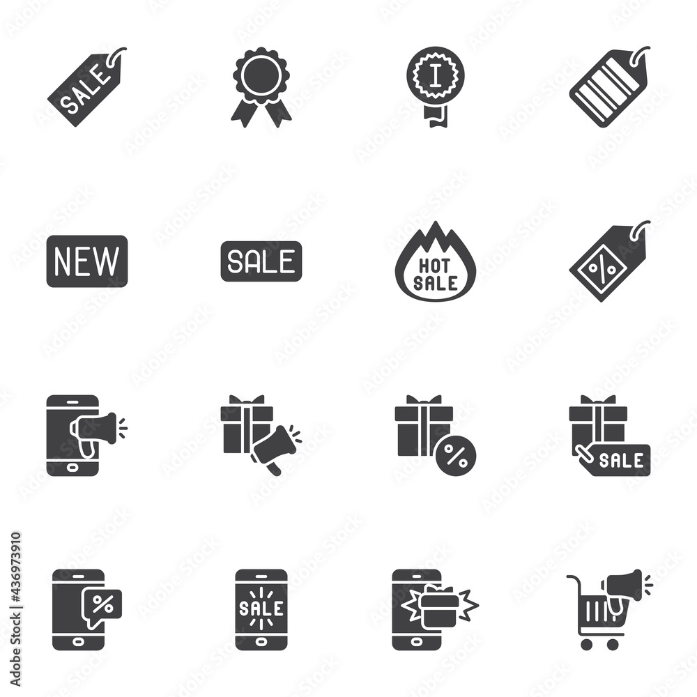E-commerce online shopping vector icons set E-commerce online shopping vector icons set