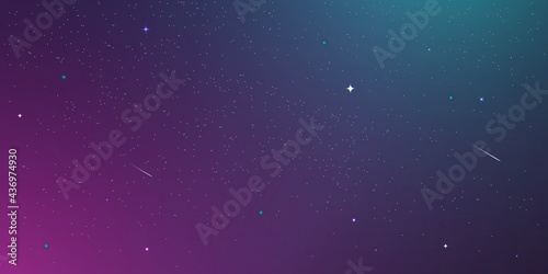 night sky with stars and moon. paper art style. Dreamy background with moon stars and clouds, abstract fantasy background. Half moon, stars and clouds on the dark night sky background. 