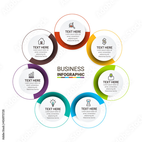 Vector illustration Infographic design template with icons and numbers options or steps. can be used for workflow layout, banner, diagram, number options, step up options, web design. 