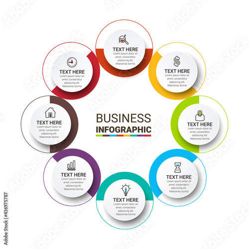 Vector illustration Infographic design template with icons and numbers options or steps. can be used for workflow layout, banner, diagram, number options, step up options, web design. 