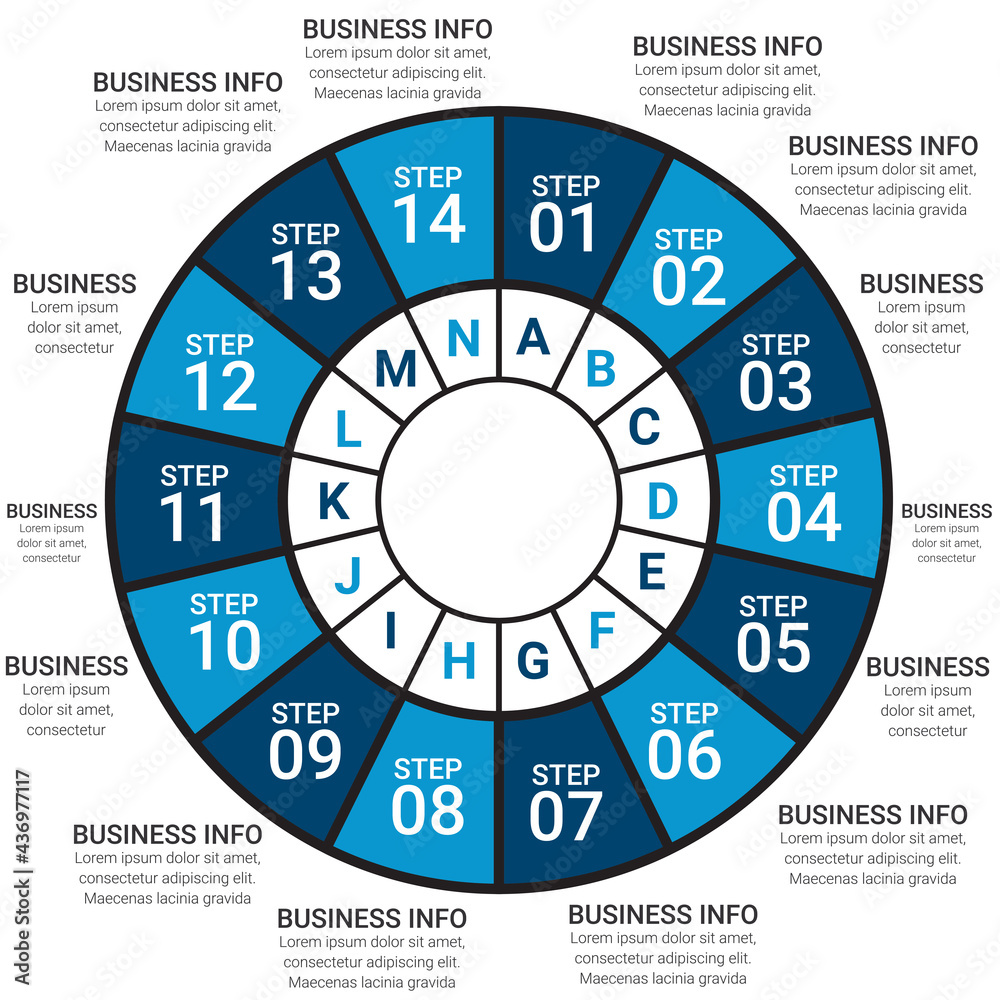 Vector idea infographic template for graphs, charts, diagrams. Business concept with numbers options, parts, steps, processes. Vector business template for presentation.