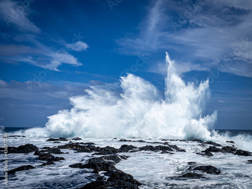 Quadro su tela Houle - grosse vague à la Réunion Océan Indien