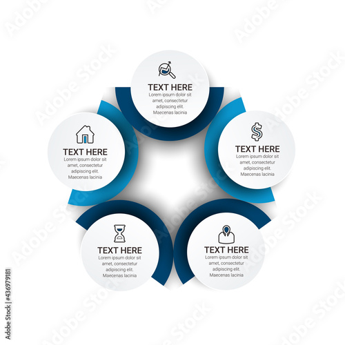 Infographic icons designed for abstract background template. Can be used for workflow layout, diagram, business step with number options, banner, web design.