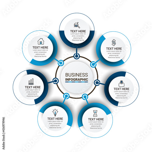 Infographic icons designed for abstract background template. Can be used for workflow layout, diagram, business step with number options, banner, web design.