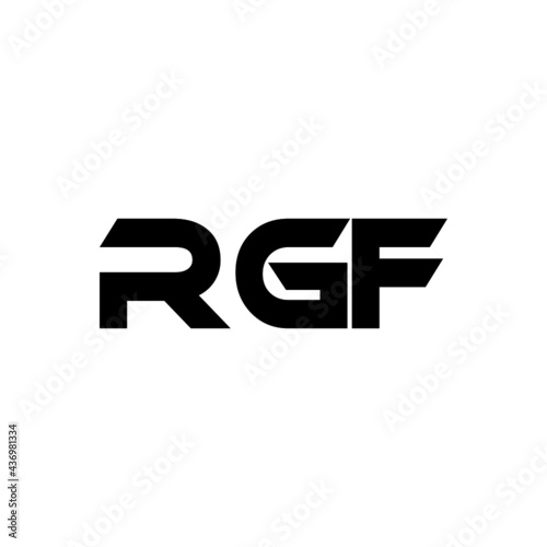 RGF letter logo design with white background in illustrator, vector logo modern alphabet font overlap style. calligraphy designs for logo, Poster, Invitation, etc. 